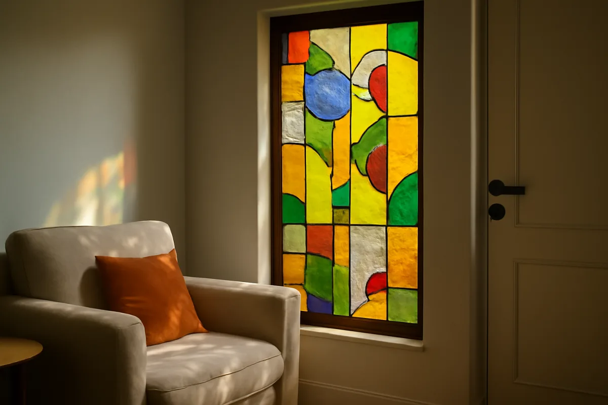 Guida alle vetrate artistiche per interni: porta colore e luce senza rinunciare alla riservatezza